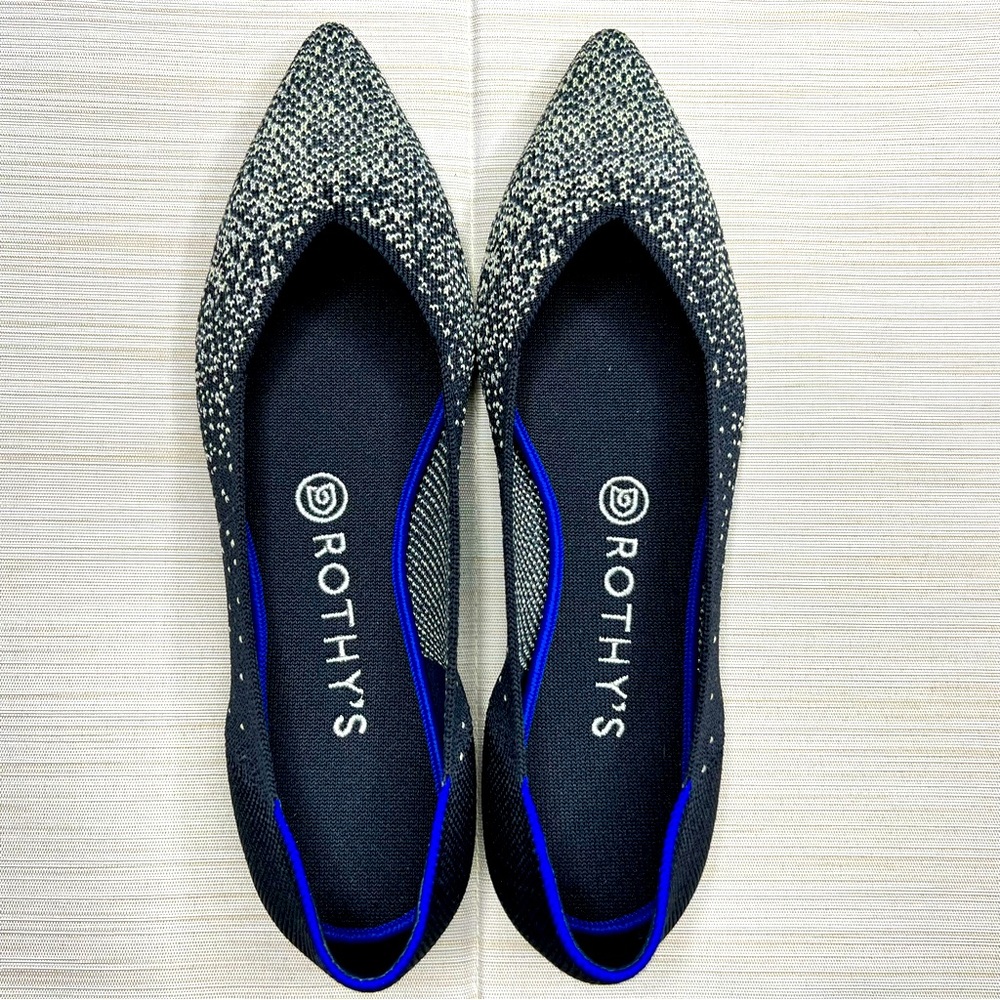 ROTHY’S Slate Metallic Point Size 9 NEW